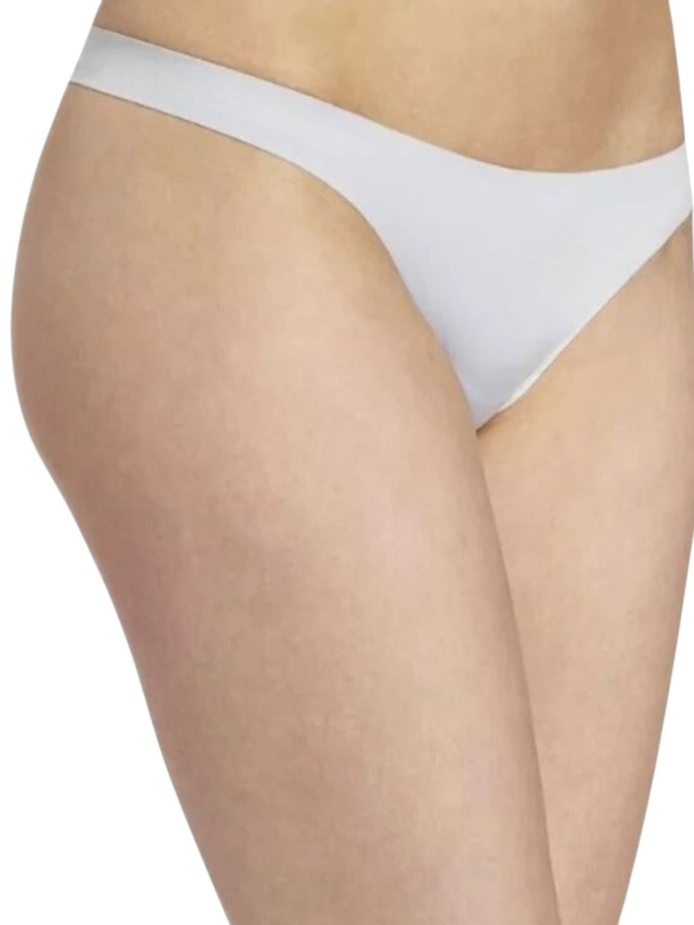 Maidenform Women's Cotton Comfort Thong Underwear Dmcobk  White, Size XL - NWT